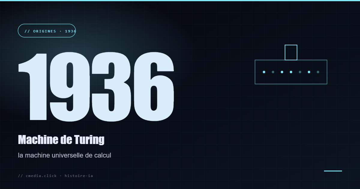 Machine de turing — 1936 — Machine de Turing : le concept qui a tout rendu possible