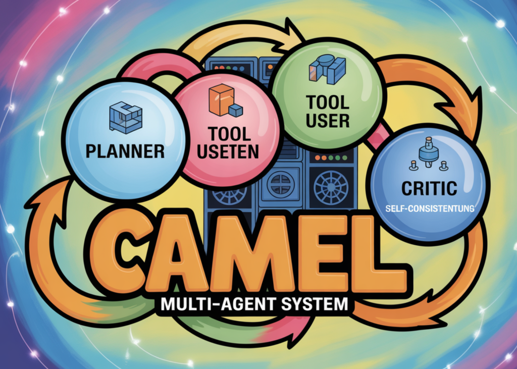 Comment concevoir un système multi-agents CAMEL de niveau opérationnel intégrant la planification, l'utilisation d'outils, l'auto-cohérence et un raffinement guidé par la critique