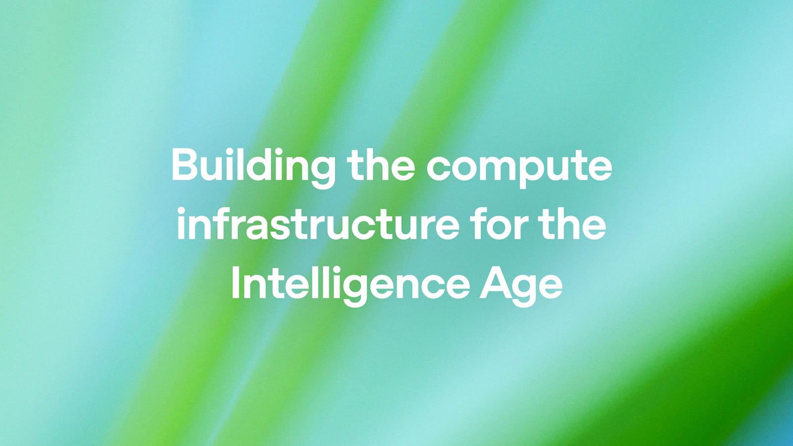 Construire l’infrastructure de calcul pour l’ère de l’intelligence