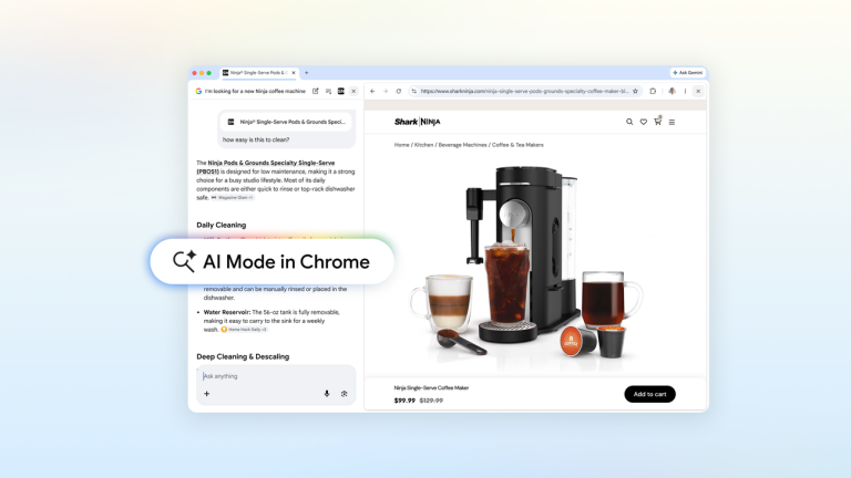 Une nouvelle façon de naviguer sur le Web grâce au mode IA dans Chrome