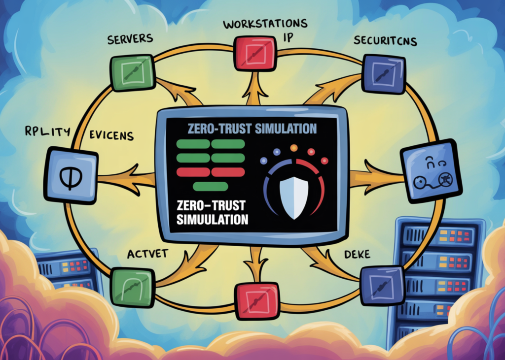 Comment mettre en place une simulation dynamique de réseau « zero-trust » grâce à la microsegmentation basée sur des graphes, à un moteur de politiques adaptatif et à la détection des menaces internes