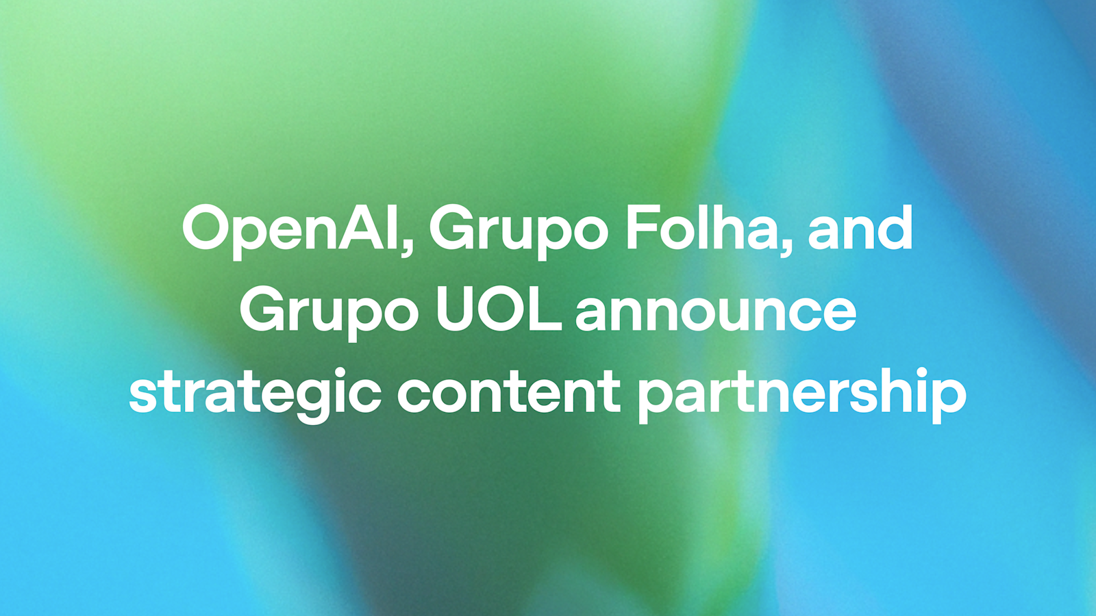 OpenAI, Grupo Folha et Grupo UOL annoncent un partenariat stratégique en matière de contenu