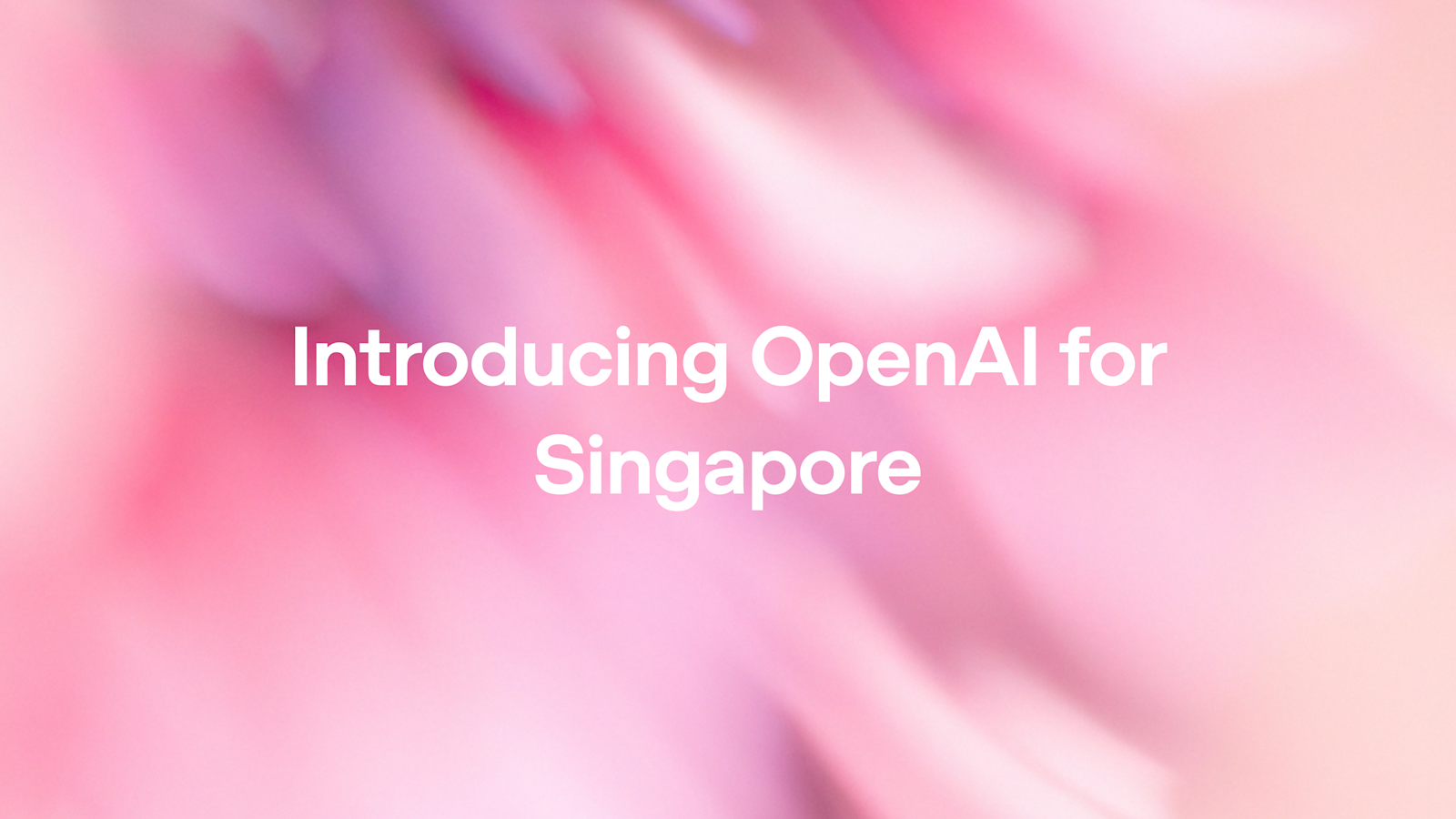 Présentation d'OpenAI à Singapour