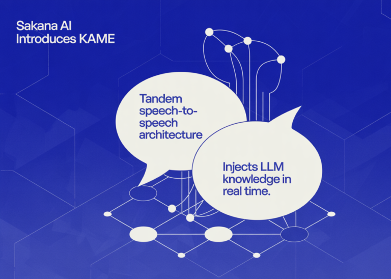 Sakana AI présente KAME : une architecture de synthèse vocale en tandem qui injecte des connaissances LLM en temps réel