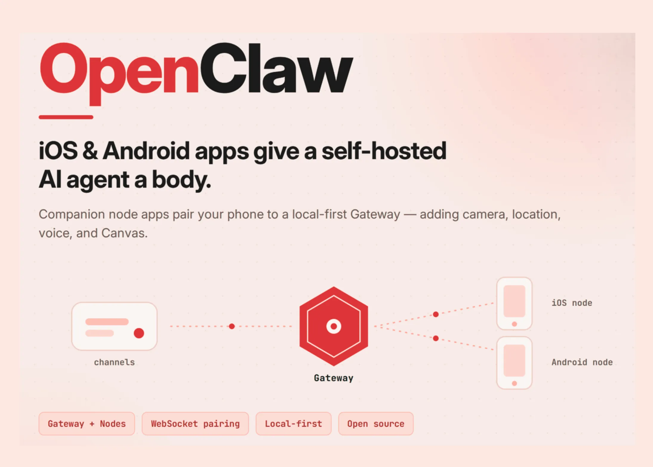 OpenClaw lance des applications compagnons pour iOS et Android permettant de connecter un téléphone à une passerelle d'agent IA auto-hébergée