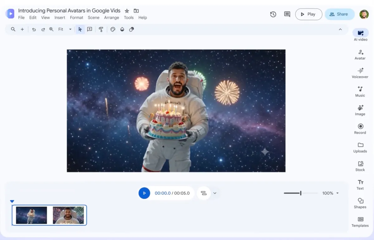 Google Vids vous rend possible désormais de jouer les vedettes dans vos propres vidéos générées par l'IA | TechCrunch