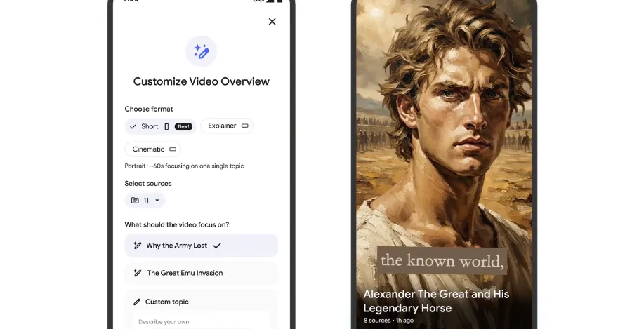 NotebookLM de Google peut résumer vos recherches dans une vidéo de type TikTok