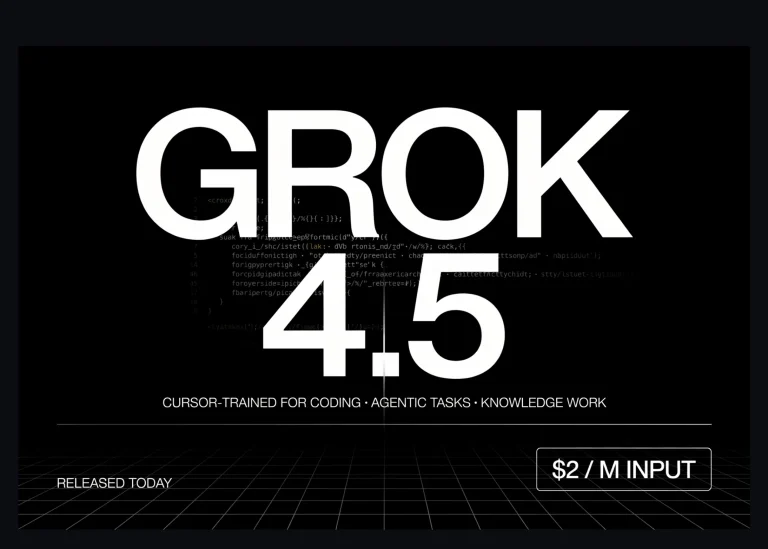 SpaceXAI lance Grok 4.5, un modèle entraîné à l&rsquo;aide du curseur pour la programmation, les tâches agentiques et le travail intellectuel, à un coût de 2 $ par million d&rsquo;entrées