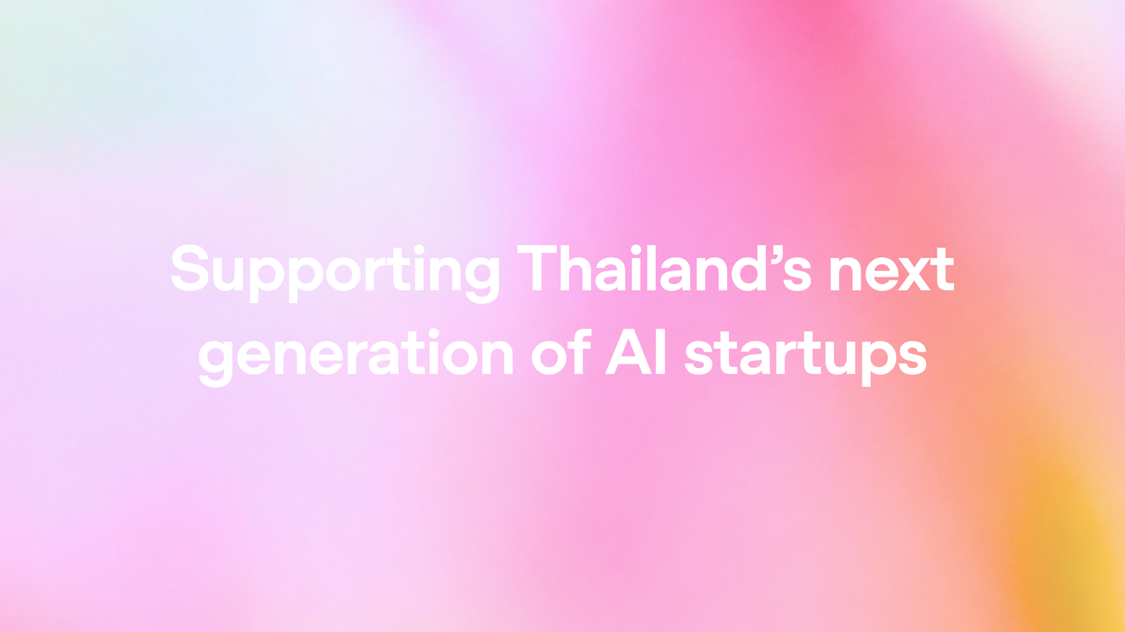 Soutenir la prochaine génération de start-ups thaïlandaises spécialisées dans l'IA
